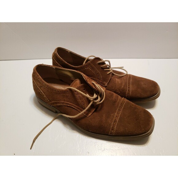 CALVIN KLEIN Mens Shoes - Hancock Suede Brown Cap Toe Oxfords Size 9 M main image 6